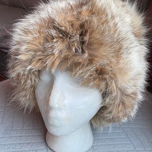 Vintage Bonwit Teller real fox Fur winter Hat